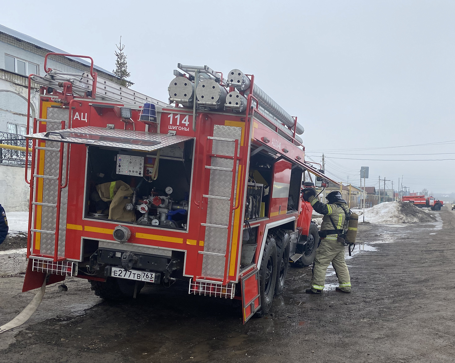 Пожарно-тактическое занятие в Шигонском муниципальном районе