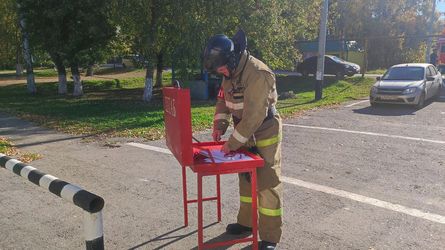 Пожарно-тактическое занятие в Клявлинском районе