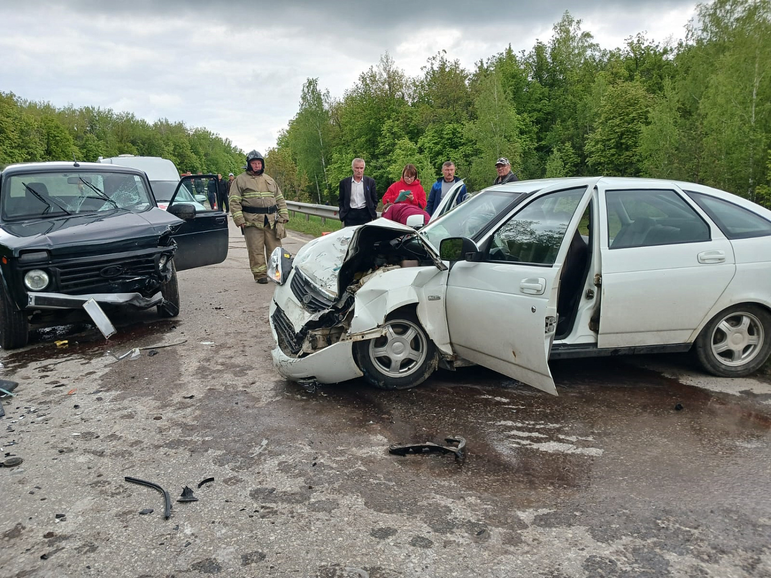 В Шенталинском районе произошло столкновение двух автомобилей