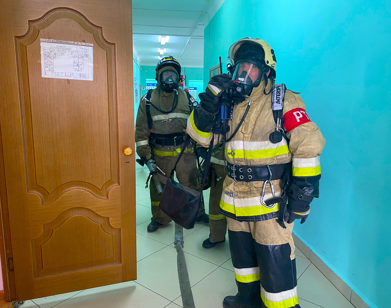В Шигонском районе прошло пожарно‑тактическое занятие в школе