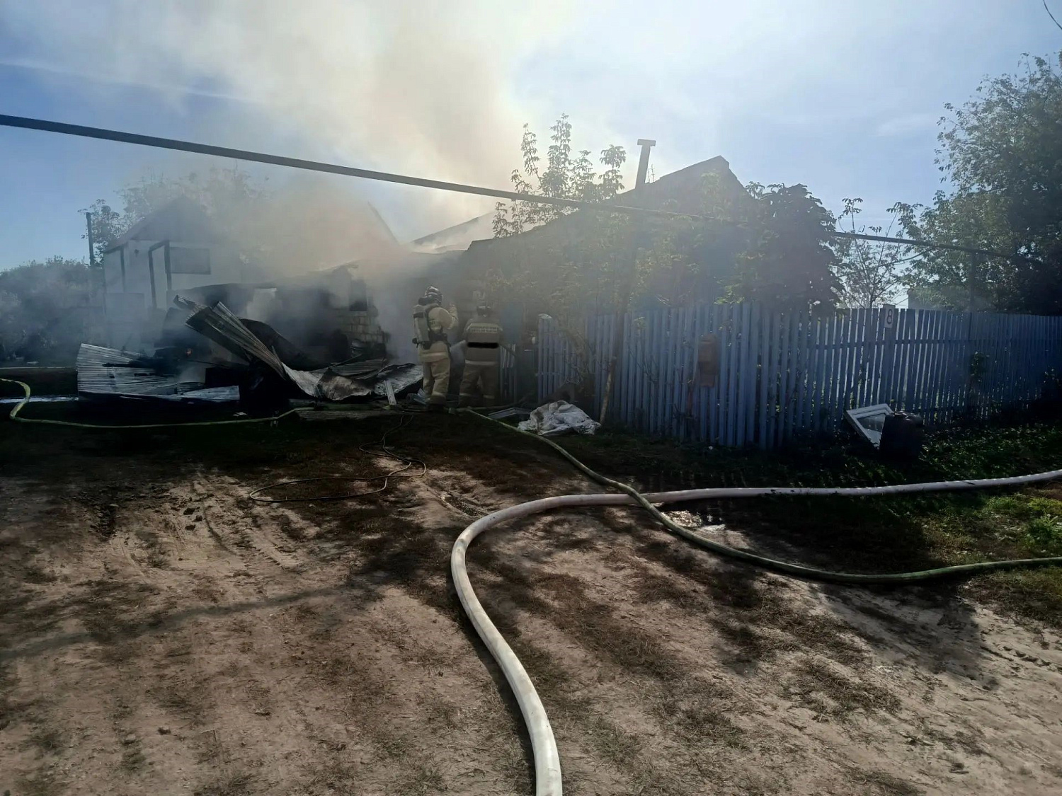 Пожар в селе Боровка