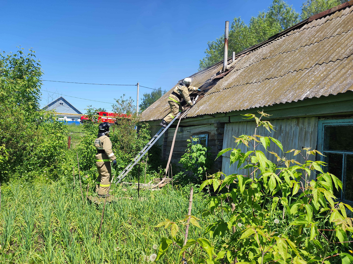 Ещё один пожар произошел сегодня, но уже в Клявлинском районе