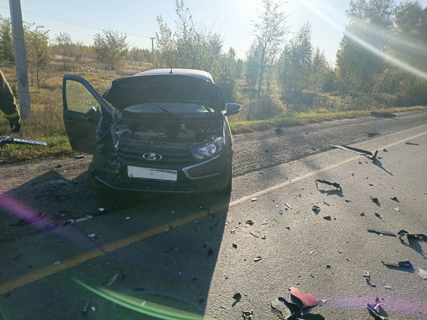 В Сергиевском районе произошло дорожно-транспортное происшествие 