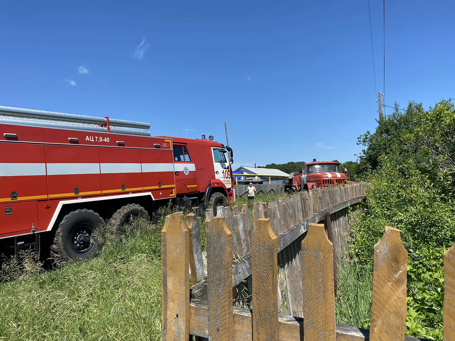 Сегодня в селе Красносельское произошел пожар