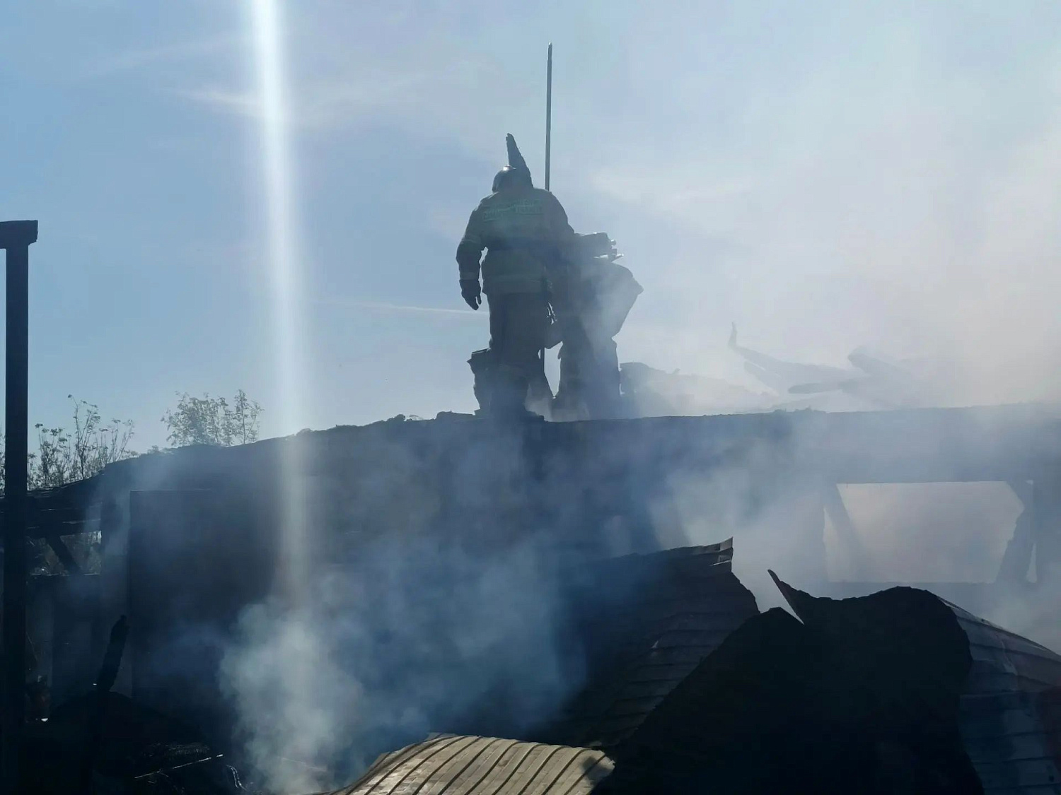 Пожар в селе Боровка