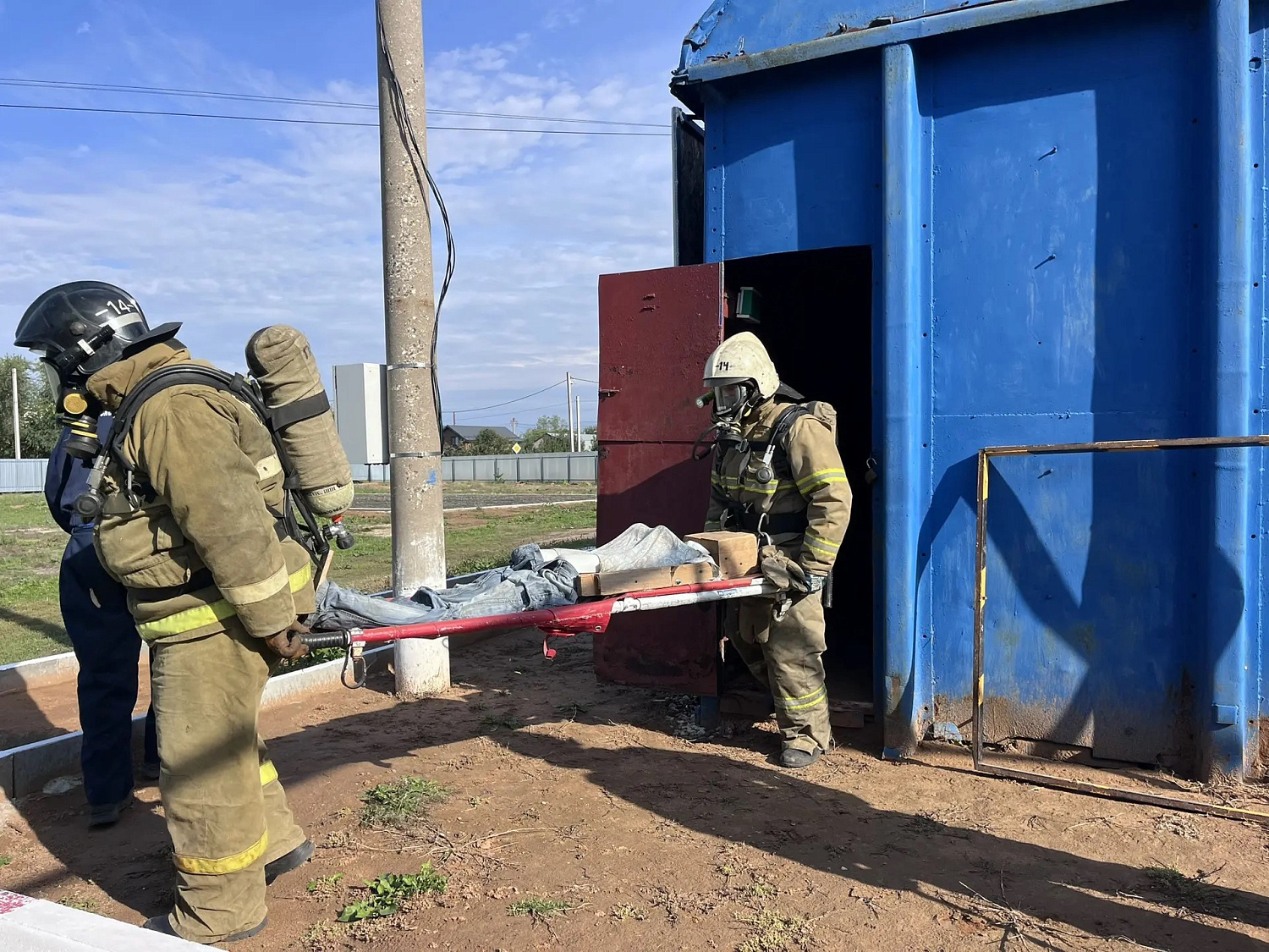 В Кинельском районе прошли тренировки газодымозащитников