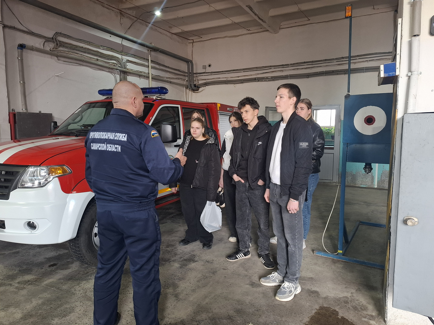 В Нефтегорском районе школьникам рассказали о профессии пожарного