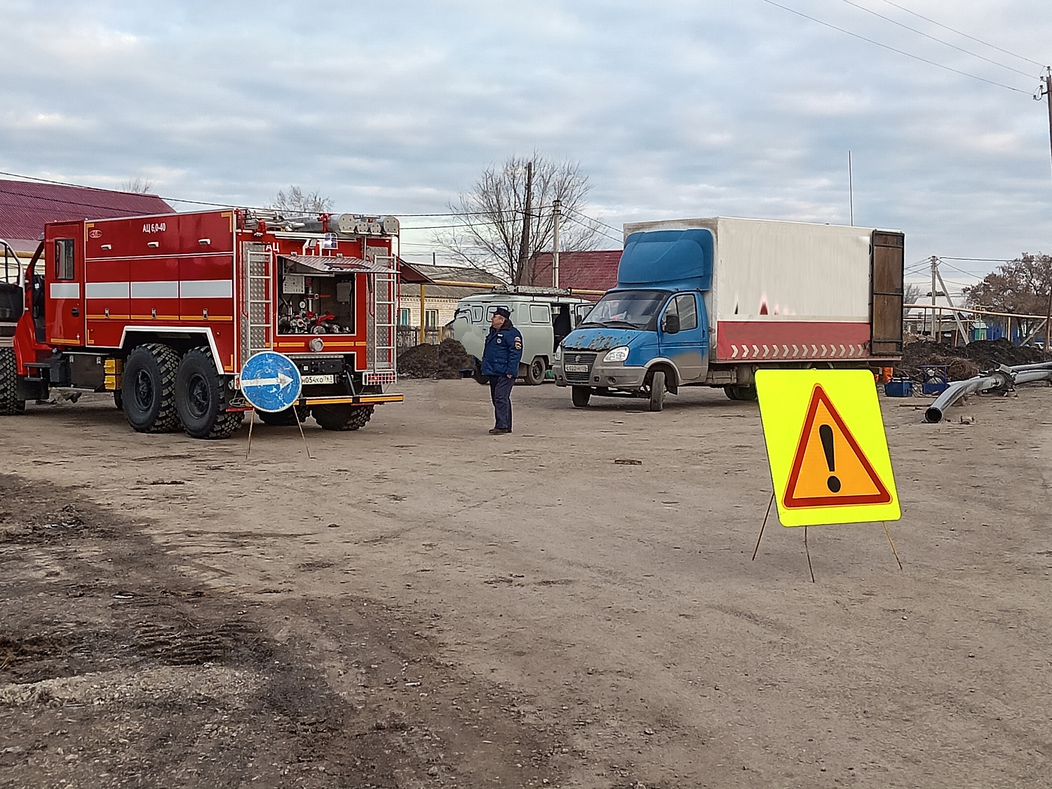 Совместные пожарно-тактические учения в Большеглушицком районе 