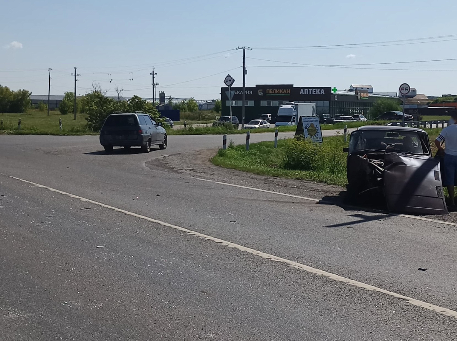 Сегодня в 09:39 в Ставропольском районе произошло столкновение 2 транспортных средств